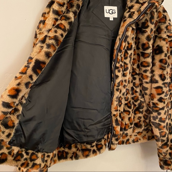 UGG Leopard Faux Fur Mandy Hoodie - Picture 16 of 16